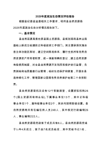 2025年度政治生态情况评估报告（共四篇）