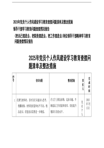 2025年（把自己摆进去、把职责摆进去、把工作摆进去）单位领导干部精神学习教育问题查摆情况报告+党员