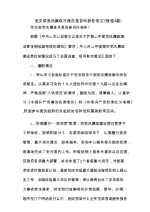党支部党风廉政月度自查自纠报告范文(精选4篇)