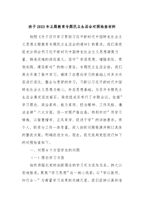 班子20XX年主题教育专题民主生活会对照检查材料2