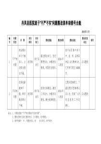 班子问题整改清单和销号台账样表