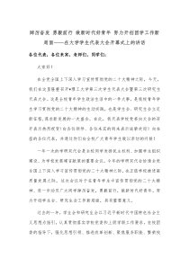 踔厉奋发勇毅前行做新时代好青年努力开创团学工作新局面