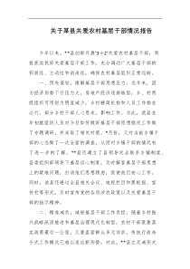 关于某县关爱农村基层干部情况报告