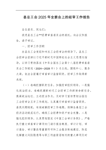 县总工会2025年全委会上的经审工作报告