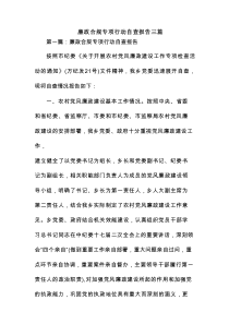 廉政合规专项行动自查报告3篇