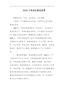 2025工作会议表态发言
