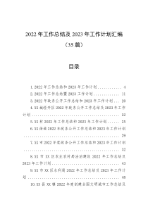 35篇20XX年工作总结及20XX年工作计划汇编