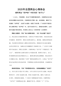 2025年全国两会精神发言稿6篇合集