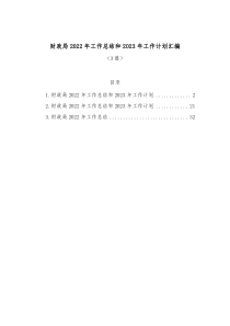 3篇财政局20XX年工作总结和20XX年工作计划汇编