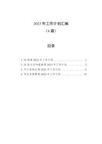 4篇20XX年工作计划汇编