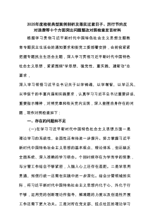 2025年度检视典型案例剖析及落实过紧日子、厉行节约反对浪费等十个方面突出问题整改对照检查发言材料8