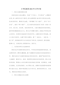 X市民政局20XX年工作计划