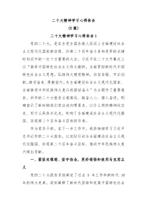 [5篇]党的二十大精神学习心得体会汇编素材