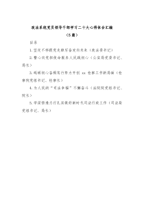 [5篇]政法系统党员领导干部学习二十大心得体会汇编