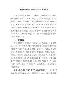 某局党委理论学习中心组20XX年学习计划