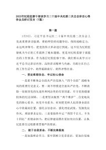 [7篇]20XX年纪检监察干部谈学习二十届中央纪委二次全会讲话心得体会及研讨发言