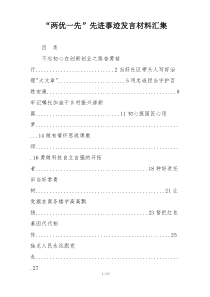 “两优一先”先进事迹发言材料汇集