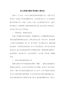 参与涉粮问题专项巡察心得体会