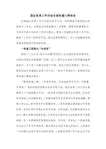 国企改革三年行动全面实施心得体会