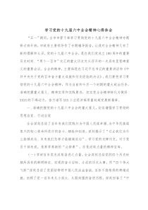 学习党的十九届六中全会精神心得体会