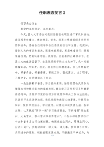 任职表态发言2