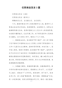 任职表态发言3篇
