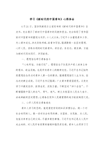 学习新时代的中国青年心得体会