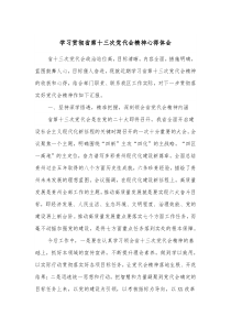 学习贯彻省第十三次党代会精神心得体会