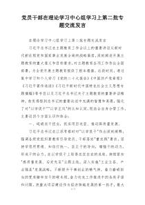 党员干部在理论学习中心组学习上第二批专题交流发言