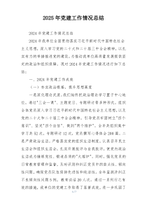 2025年党建工作情况总结