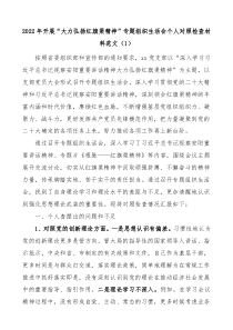 20XX年开展大力弘扬红旗渠精神专题组织生活会个人对照检查材料范文2篇检视剖析材料发言提纲