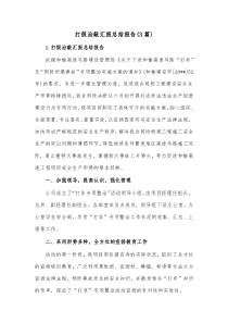 3篇打假治敲汇报总结报告