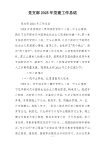 党支部2025年党建工作总结