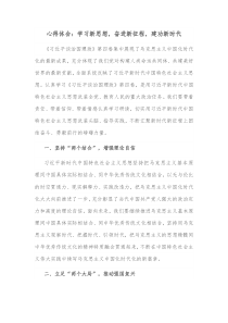 心得体会学习新思想奋进新征程建功新时代