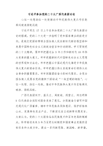 参加广西代表团讨论的重要讲话
