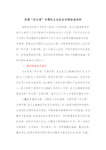 巡察回头看专题民主生活会对照检查材料
