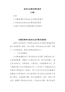 3篇政治生态建设情况报告