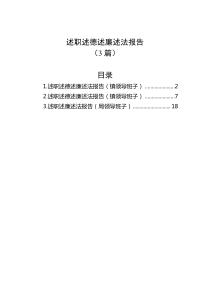 3篇述职述德述廉述法报告