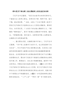 青年党员干部在第二批主题教育上的交流发言材料
