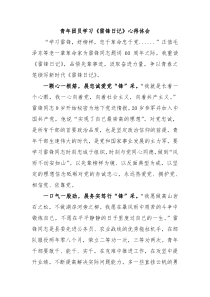 青年团员学习雷锋日记心得体会