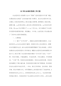 XX市社会组织党建工作汇报
