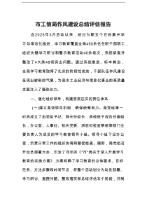 市工信局作风建设总结评估报告