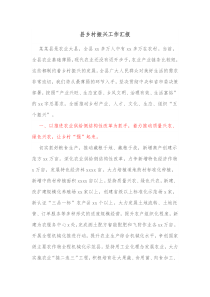 县乡村振兴工作汇报