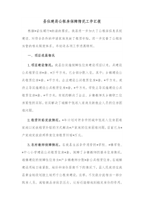 县住建局公租房保障情况工作汇报