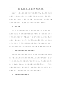 县公安局经侦大队打击传销工作汇报