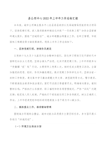 县公用中心20XX年上半年工作总结汇报