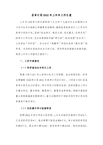 县审计局20XX年上半年工作汇报