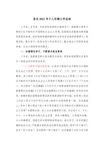 县长20XX年个人任期工作总结