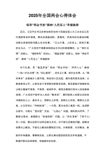 国企2025年学习全国两会发言稿6篇范文