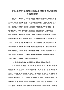 国有企业党委书记书记2025年深入学习贯彻中央八项规定精神研讨发言材料（共5篇）